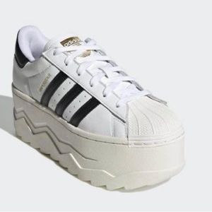 ADIDAS SUPERSTAR PE SHOES women size 8,5 Leather New with box. 100% Authentic